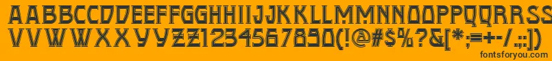 Conquistadorman Font – Black Fonts on Orange Background