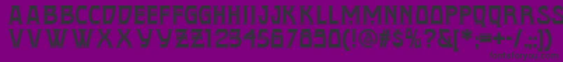 フォントConquistadorman – 紫の背景に黒い文字