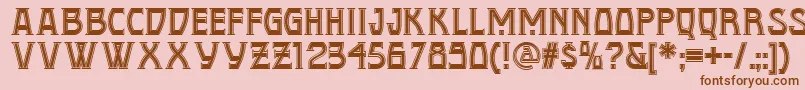 Conquistadorman Font – Brown Fonts on Pink Background