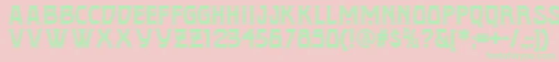 Weitere Informationen zur Conquistadorman-Schriftart Conquistadorman-Schriftart – Grüne Schriften auf rosa Hintergrund