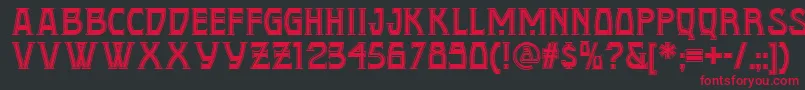 Conquistadorman Font – Red Fonts on Black Background