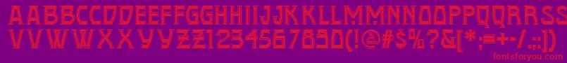 Conquistadorman Font – Red Fonts on Purple Background