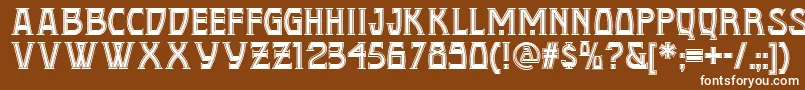 Conquistadorman Font – White Fonts on Brown Background
