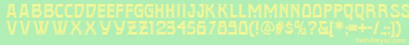 Conquistadorman Font – Yellow Fonts on Green Background