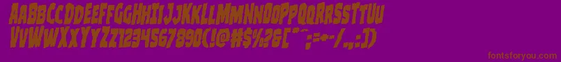 Clubberlangrotalic Font – Brown Fonts on Purple Background