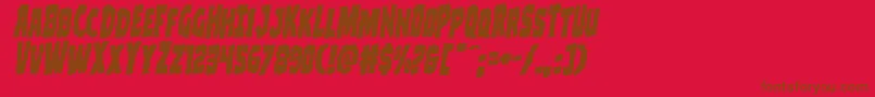 Clubberlangrotalic Font – Brown Fonts on Red Background