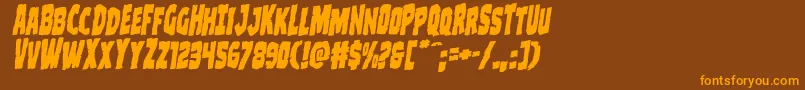 Clubberlangrotalic Font – Orange Fonts on Brown Background