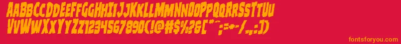 Clubberlangrotalic Font – Orange Fonts on Red Background