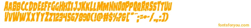 Clubberlangrotalic-Schriftart – Orangefarbene Schriften auf weißem Hintergrund