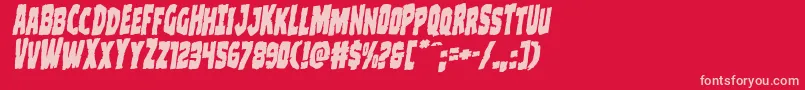 Clubberlangrotalic Font – Pink Fonts on Red Background