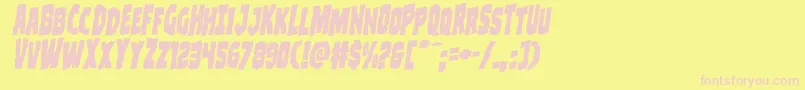Clubberlangrotalic Font – Pink Fonts on Yellow Background