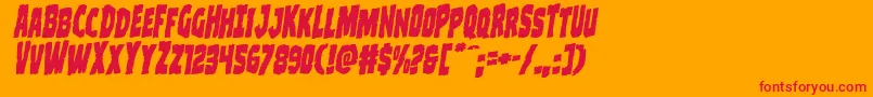 Clubberlangrotalic Font – Red Fonts on Orange Background