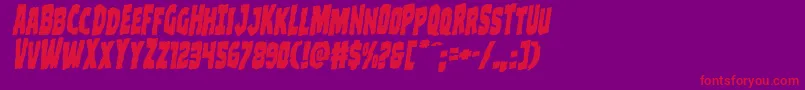 Clubberlangrotalic Font – Red Fonts on Purple Background