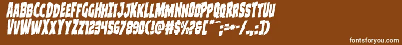 Clubberlangrotalic Font – White Fonts on Brown Background