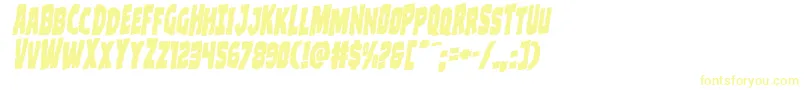 Clubberlangrotalic Font – Yellow Fonts on White Background