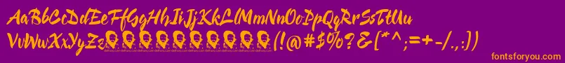 CienfuegosDemoFont Font – Orange Fonts on Purple Background