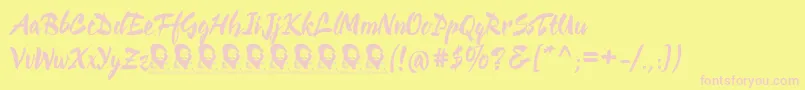 CienfuegosDemoFont-Schriftart – Rosa Schriften auf gelbem Hintergrund