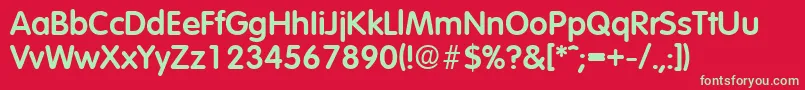 VolkswagenDemibold Font – Green Fonts on Red Background