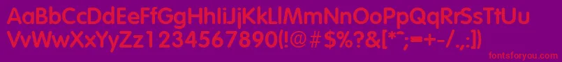 VolkswagenDemibold Font – Red Fonts on Purple Background
