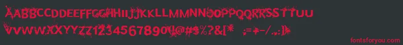 Bulletinyourhead Font – Red Fonts on Black Background