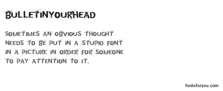 Review of the Bulletinyourhead Font