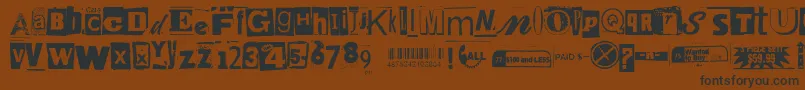 Anonymousclippings Font – Black Fonts on Brown Background