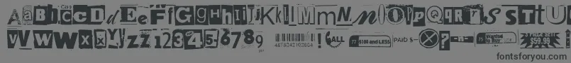 Anonymousclippings Font – Black Fonts on Gray Background
