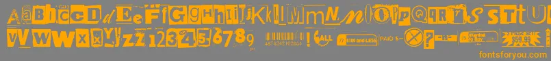 Anonymousclippings Font – Orange Fonts on Gray Background