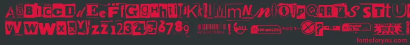 Anonymousclippings Font – Red Fonts on Black Background