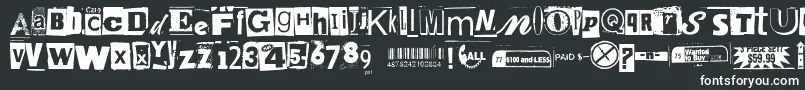 Anonymousclippings Font – White Fonts on Black Background