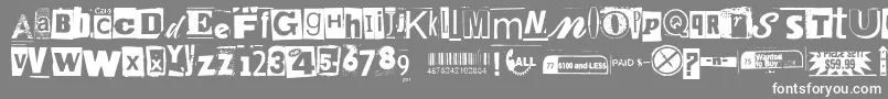 Anonymousclippings Font – White Fonts on Gray Background