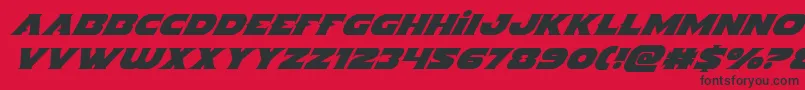 Indigodemonsuperital Font – Black Fonts on Red Background