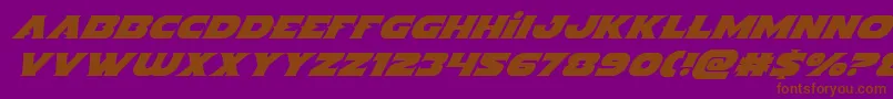 Indigodemonsuperital Font – Brown Fonts on Purple Background