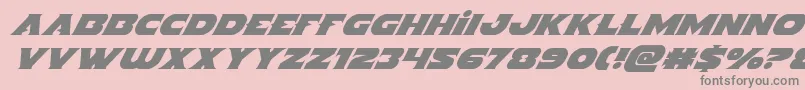 Indigodemonsuperital Font – Gray Fonts on Pink Background