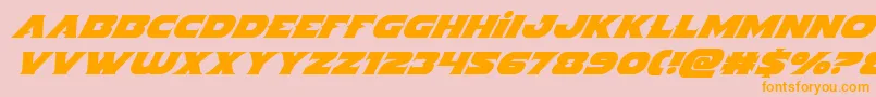 Indigodemonsuperital Font – Orange Fonts on Pink Background