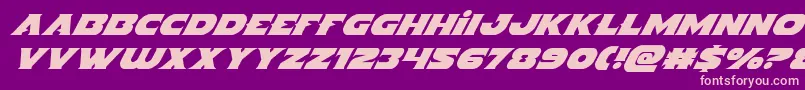 Indigodemonsuperital Font – Pink Fonts on Purple Background