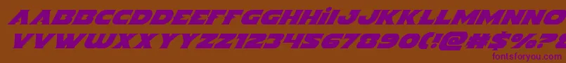 Indigodemonsuperital Font – Purple Fonts on Brown Background