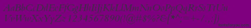 KuriakosSsiItalic Font – Black Fonts on Purple Background