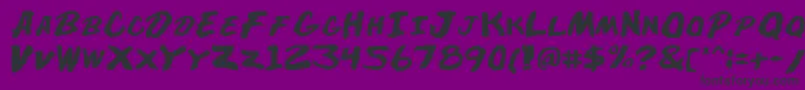 フォントDare – 紫の背景に黒い文字