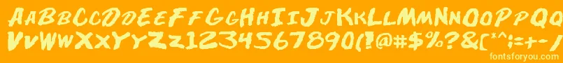 Dare Font – Yellow Fonts on Orange Background