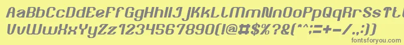Шрифт AgeOfAwakeningItalic – серые шрифты на жёлтом фоне