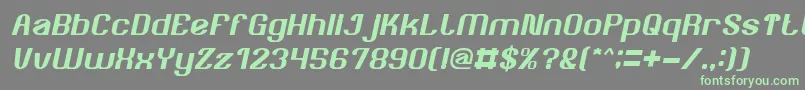 Шрифт AgeOfAwakeningItalic – зелёные шрифты на сером фоне