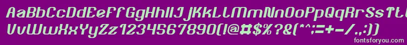 AgeOfAwakeningItalic Font – Green Fonts on Purple Background