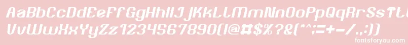 AgeOfAwakeningItalic Font – White Fonts on Pink Background