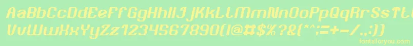 AgeOfAwakeningItalic Font – Yellow Fonts on Green Background