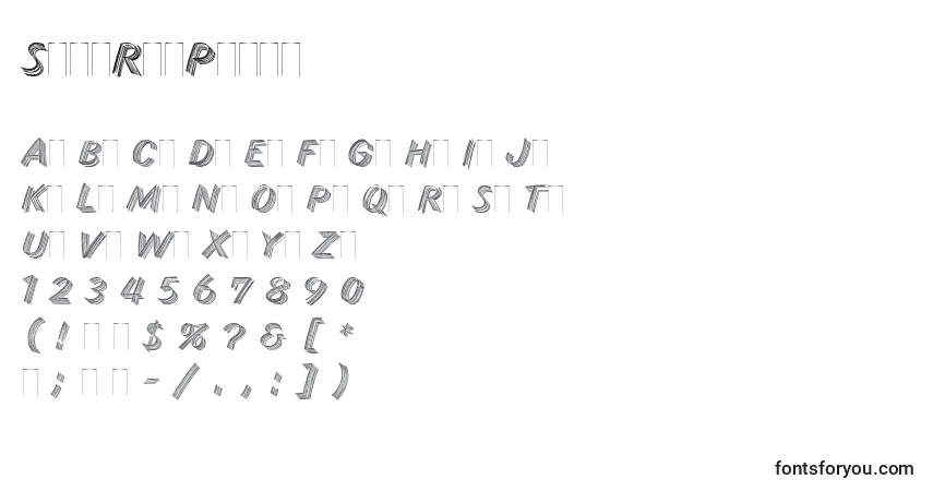 Fuente SkidRowPlain - alfabeto, números, caracteres especiales