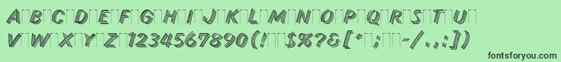 SkidRowPlain Font – Black Fonts on Green Background