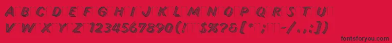 SkidRowPlain Font – Black Fonts on Red Background