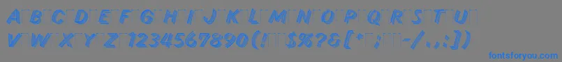 fuente SkidRowPlain – Fuentes Azules Sobre Fondo Gris