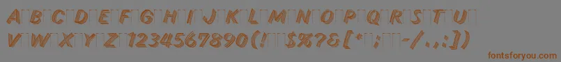 SkidRowPlain Font – Brown Fonts on Gray Background